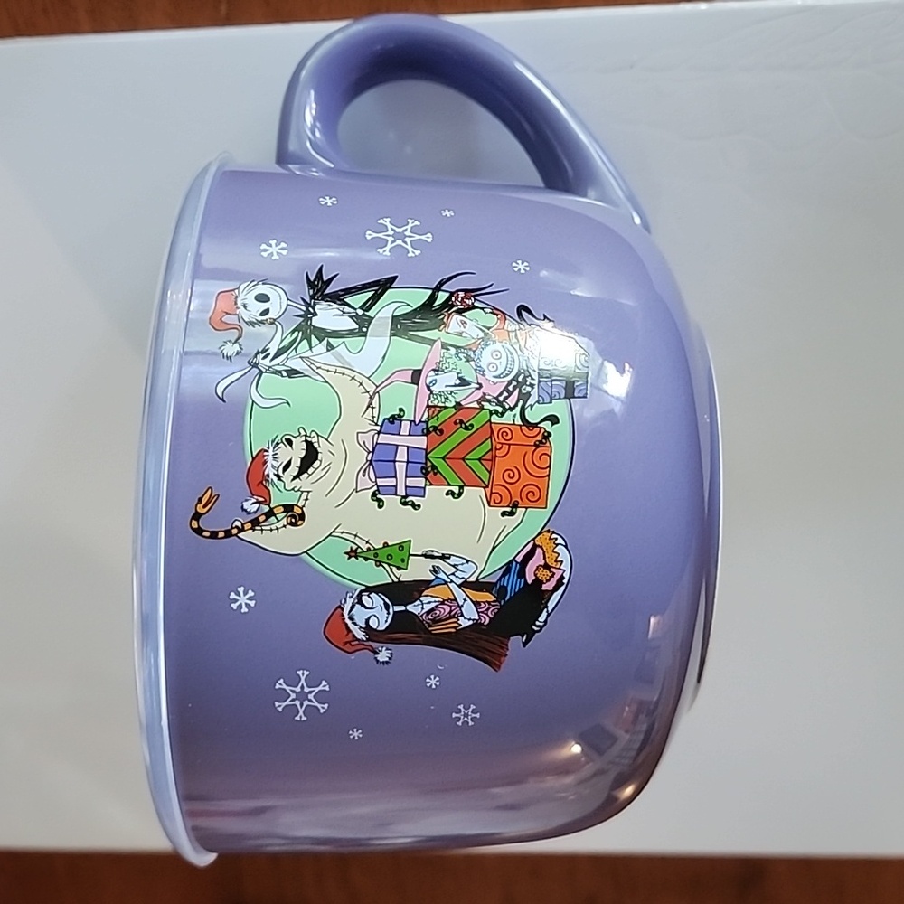 Disney Nightmare Before Christmas Ceramic Bowl Mug w Lid Jack Sally Oogie Boogie